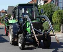Deutz, gesehen beim Festzug anl. der 2015er Oldtimerausstellung in Pferdsdorf/Thüringen, 08/2015