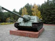 Kampfpanzer der Roten Armee aus dem 2.Weltkrieg in Fürstenberg/Havel.Foto 10.10.2015