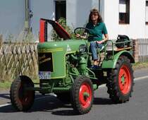 Fendt F 15 unterwegs beim Festzug anl. der 2015er Oldtimerausstellung in Pferdsdorf/Thüringen, 08/2015