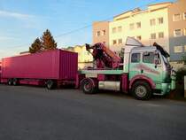 MB-1850 mit Palfinger Hydraulikkran, als Schaustellerfahrzeug; 150828