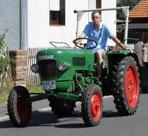 Fendt Fix 16, unterwegs beim Festzug anl. der 2015er Oldtimerausstellung in Pferdsdorf/Thüringen, 08/2015