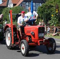 Güldner G 25 unterwegs beim Festzug anl. der 2015er Oldtimerausstellung in Pferdsdorf/Thüringen, 08/2015