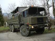 Saurer 10 DM der Schweizer Armee mit einem Wassertransport-Aufsatz bei einer �bung in der n�he von Genf.