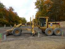 Caterpillar 12H auf einer Baustelle bei Contern (Lux.), 25.10.2015