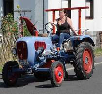 Güldner unterwegs beim Festzug anl. der 2015er Oldtimerausstellung in Pferdsdorf/Thüringen, 08/2015