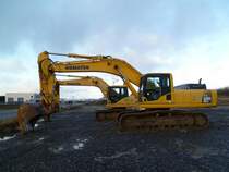 Komatsu PC 350 NLC-8 stand am 05.01.2014 in Bitburg