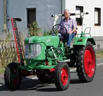 Güldner unterwegs beim Festzug anl. der 2015er Oldtimerausstellung in Pferdsdorf/Thüringen, 08/2015