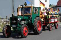 Ifa Pionier, unterwegs beim Festzug anl. der 2015er Oldtimerausstellung in Pferdsdorf/Thüringen, 08/2015