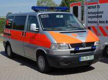 VW T5 der DRK OV Langenselbold ausgestellt am  Tag der offenen Tür  der Feuerwehr Langenselbold im August 2015