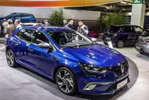 Renault Megane IV 2016-er Modelljahr, aufgenommen auf dem Auto Zürich am 30.10.2015