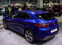 Renault Megane IV 2016-er Modelljahr, Rückansicht, aufgenommen auf dem Auto Zürich am 30.10.2015