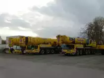 Eisele AG Liebherr LTM 1350-6.1(Rechts) und zwei Liebherr LTM 1500-8.1 am 06.11.15 im Rahmen einer vereinbarten Foto Session in Maintal