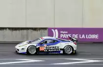 Ferrari 458 Italia GT2, Team Sofrev ASP  in der LMGTE AM Wertung der 82. 24h von Le Mans. Fahrer:  Fabien Barthez, Frankreich Anthony Pons, Soheil Ayari alle aus Frankreich. Aufnahme von 14.6.2014 in Le Mans