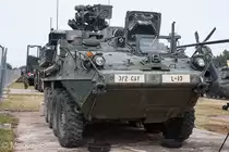 Ein M1126 Stryker Infantry Carrier Vehicle von der 3D Squadron, 2D Cavalry Regiment  der US Army habe ich beim 57th German - American Volksfest in Grafenwöhr im August 2015 fotografiert