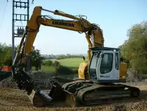 Liebherr R 924 Compact Litronic auf einer Baustelle bei Junglinster (Lux.), 13.09.2009