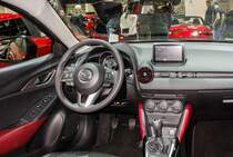 Interieur des Mazda 2/CX3. Foto: Auto Zürich, November 2015.