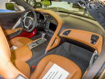 Chevrolet Corvette C7 Interieuraufnahme. Auto Zürich, November 2015