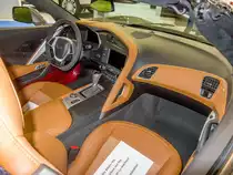 Chevrolet Corvette C7 Interieuraufnahme. Auto Zürich, November 2015