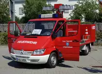 MB Sprinter als Lichtmastfahrzeug ausgestellt am  Tag der offenen Tür  der Feuerwehr Langenselbold im August 2015