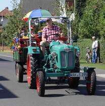 Kramer als Teilnehmer des Festzuges anl. der 2015er Oldtimerausstellung in Pferdsdorf/Thüringen, 08/2015