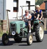 MAN als Teilnehmer des Festzuges anl. der 2015er Oldtimerausstellung in Pferdsdorf/Thüringen, 08/2015