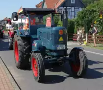 Lanz, als Teilnehmer des Festzuges anl. der 2015er Oldtimerausstellung in Pferdsdorf/Thüringen, 08/2015