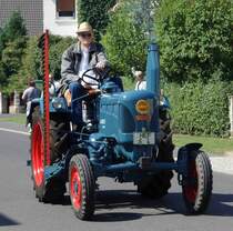 Lanz, als Teilnehmer des Festzuges anl. der 2015er Oldtimerausstellung in Pferdsdorf/Thüringen, 08/2015
