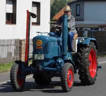 Lanz, als Teilnehmer des Festzuges anl. der 2015er Oldtimerausstellung in Pferdsdorf/Thüringen, 08/2015