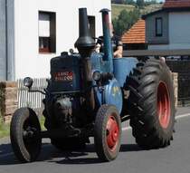 Lanz, als Teilnehmer des Festzuges anl. der 2015er Oldtimerausstellung in Pferdsdorf/Thüringen, 08/2015
