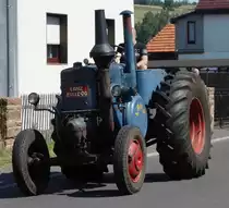 Lanz, als Teilnehmer des Festzuges anl. der 2015er Oldtimerausstellung in Pferdsdorf/Thüringen, 08/2015