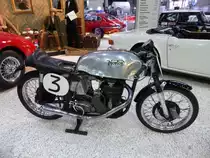 Norton Manx im Technikmuseum Speyer am 02.11.2015 (Baujahr 1951, 50 PS, 500 cm³ Hubraum, 1 Zylinder)