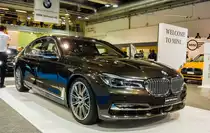 Der neue 7er BMW, Modelljahr ab 2016, gesehen auf dem Auto Zürich, November 2015.