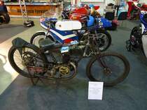 Monet-Goyon 175 (Baujahr 1925, 10 PS, 60 kg) auf der International Motor Show in Luxembourg, 22.11.2015