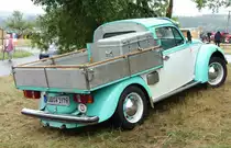 VW Käfer mit Ladefläche, gesehen bei der Oldtimerausstellung in Seitzenhahn im August 2015