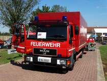 FFW Maintal MAN GW-L mit dem Funknamen Florian Maintal 3-64-1 am 29.08.15 beim Tag der Offenen Tür in Hochstadt