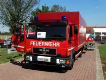 FFW Maintal MAN GW-L mit dem Funknamen Florian Maintal 3-64-1 am 29.08.15 beim Tag der Offenen Tür in Hochstadt