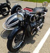 BMW-Gespann mit Steib-Seitenwagen, gesehen beim Oldtimertreff Oberwinden, Juni 2015