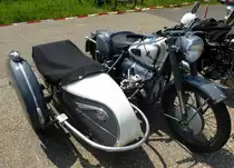 Condor A580 mit Steib-Seitenwagen beim Oldtimertreff in Oberwinden, die Schweizer Firma baute die Maschine von 1948-58, Juni 2015