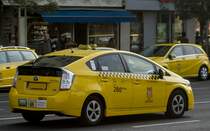 Toyota Prius als Taxi in Budapest, aufgenommen am 31.10.2015.