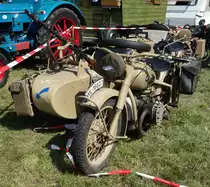 BMW mit Seitenwagen, ausgestellt beim Deutz-Club Allmus im August 2015