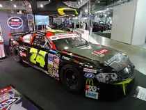 Chevrolet SS der Nascar Whelen Euro Series, Fahrer: Anthony Kumpen / Maxime Dumarey, auf der International Motor Show in Luxembourg, 20.11.2015