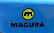 MAGURA, steht fr Gustav Magenwirth GmbH&Co.KG, die Firma in Bad Urach baut Komponenten fr den Motor-und Fahrzeugbau, dieses Logo wurde bis 2010 ververwendet, Dez.2015