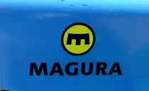 MAGURA, steht f�r Gustav Magenwirth GmbH&Co.KG, die Firma in Bad Urach baut Komponenten f�r den Motor-und Fahrzeugbau, dieses Logo wurde bis 2010 ververwendet, Dez.2015