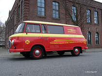 Barkas B1000 KM des Barkaskonsum / Konsum-Lieferfahrzeug aufgenommen am 28.12.2011