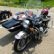 Moto Guzzi mit Beiwagen, beim Oldtimertreff Oberwinden, Juni 2015