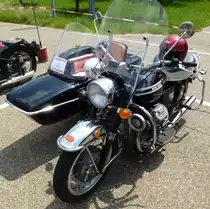 Moto Guzzi mit Beiwagen, beim Oldtimertreff Oberwinden, Juni 2015