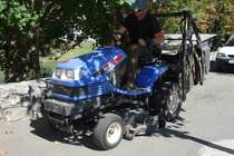 Iseki SXG 19 Kleintraktor, gesehen in Lourdes im September 2015