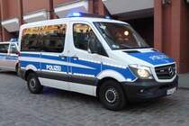 MB Sprinter der Polizei NRW eingesetzt bei einer Demo in Münster, Oktober 2015 