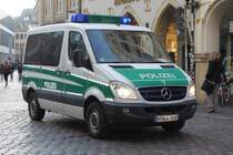 MB Sprinter der Polizei NRW eingesetzt bei einer Demo in Münster, Oktober 2015 