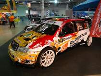 Skoda Fabia WRC (Benoît Allart / Théo Surson) auf der International Motor Show in Luxembourg, 22.11.2015